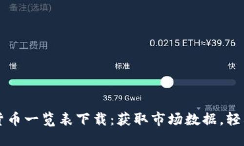 全面加密货币一览表下载：获取市场数据，轻松投资决策