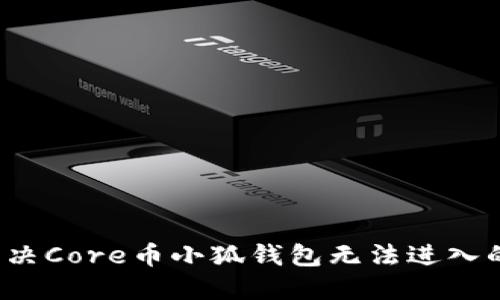 如何解决Core币小狐钱包无法进入的问题？